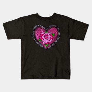 Barbwire heart Kids T-Shirt